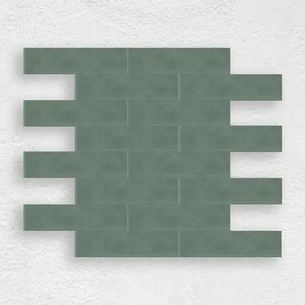 JADE GREEN 75X300 WAVE SUBWAY TILE - Tiles Mate