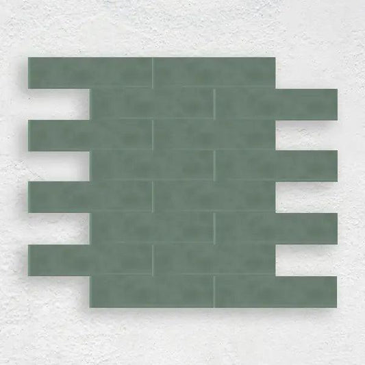 JADE GREEN 75X300 WAVE SUBWAY TILE - Tiles Mate