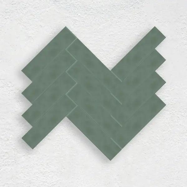 JADE GREEN 75X300 WAVE SUBWAY TILE - Tiles Mate