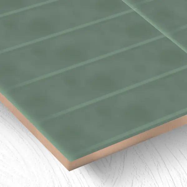 JADE GREEN 75X300 WAVE SUBWAY TILE - Tiles Mate